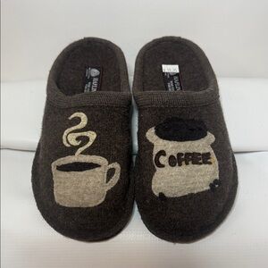 Haflinger AR Coffee Earth Wool Slippers